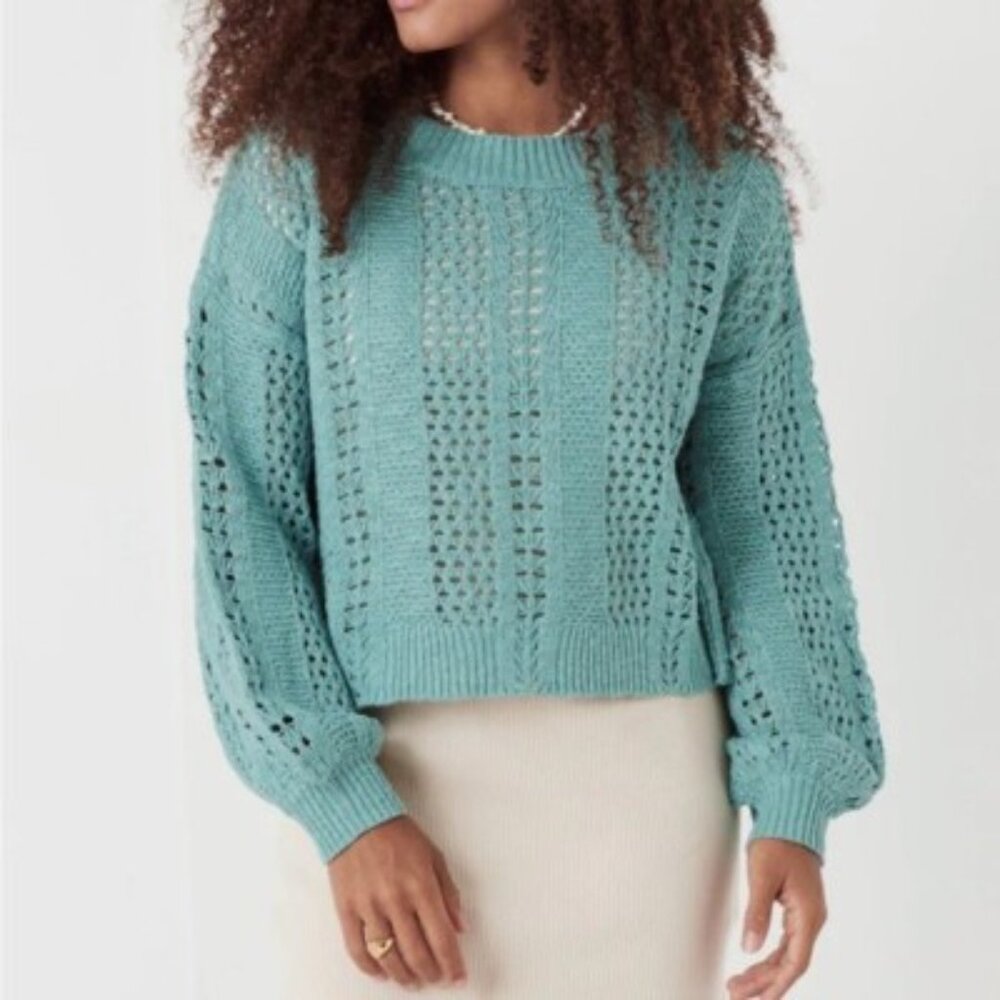 🪄♲ Spell Road To Paradise Knit Jumper In Seafoam